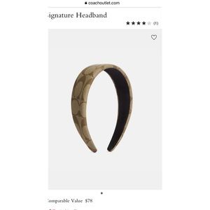 NWT Coach headband